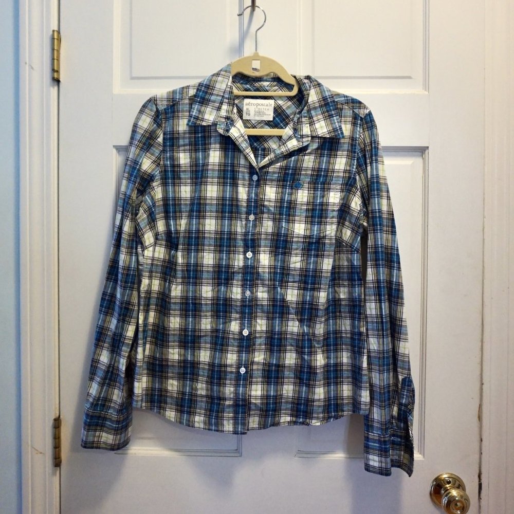 Blue Aeropostale Flannel